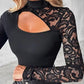 ⏳Time-Limited Special⏰Women's Asymmetrical Cutout Lace Sleeve Top