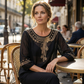 🎁2026 New Arrivals 50% OFF💥Women's Embroidered Cotton-Linen Blend Blouse – Floral Cutouts, Round Neck, Relaxed Fit ✨