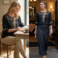 🎁2026 New Arrivals 50% OFF💥Women's Embroidered Cotton-Linen Blend Blouse – Floral Cutouts, Round Neck, Relaxed Fit ✨