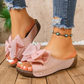 👡 50% OFF NOW! 🎀 Women's Bowknot Peep-Toe Wedge Sandals – Chic Design, Comfortable Wedge & Easy to Slip On 🌸
