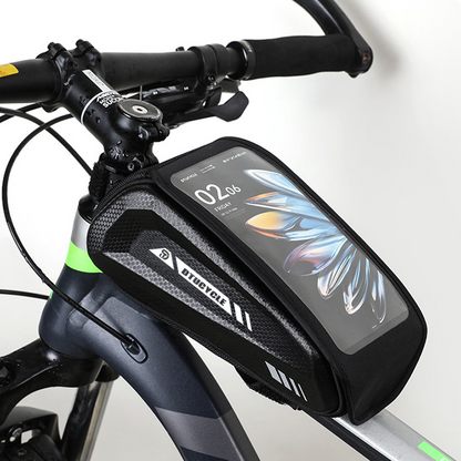 🚴‍♂️49% OFF!📱Water-Resistant Large Capacity Bicycle Bag – Touch-Sensitive Phone Pouch, Slim Top-Tube Design & Dual Zippers🌧️