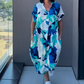 🎁2026 New Arrivals 50% OFF💥Women's Casual Elegant Printed V-Neck Dress