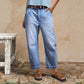 🎁2026 New Arrivals 50% OFF💥Women's High Waisted Cropped Barrel Jeans