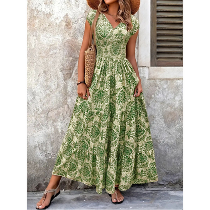 💐50% OFF! Floral Print Maxi Dress – The Essence of Spring-Summer 🌼🦋