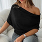 🎁2026 New Arrivals 50% OFF💥Women's Asymmetrical Off-Shoulder Batwing Sleeve Top