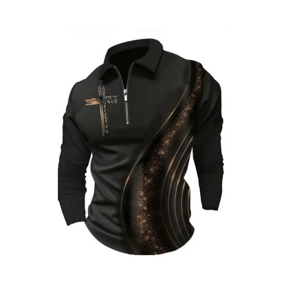 👕 50% OFF NOW! 🔥 Men's Casual Retro Long Sleeve Zip-Up Polo Shirt – Classic Style, Soft Fabric & Perfect for Daily Wear 🏠