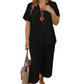 🔥💐LAST DAY SALE 50%OFF!!💕Women's Casual Short Sleeve Top & Wide Leg Pants Set
