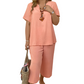🔥💐LAST DAY SALE 50%OFF!!💕Women's Casual Short Sleeve Top & Wide Leg Pants Set