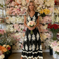 👗New arrival 50% OFF!🏖️Women's V-Neck Baroque Print Flowy Maxi Dress