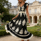 👗New arrival 50% OFF!🏖️Women's V-Neck Baroque Print Flowy Maxi Dress
