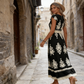 👗New arrival 50% OFF!🏖️Women's V-Neck Baroque Print Flowy Maxi Dress