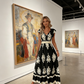 👗New arrival 50% OFF!🏖️Women's V-Neck Baroque Print Flowy Maxi Dress
