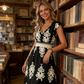 👗New arrival 50% OFF!🏖️Women's V-Neck Baroque Print Flowy Maxi Dress