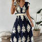 👗New arrival 50% OFF!🏖️Women's V-Neck Baroque Print Flowy Maxi Dress