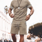 🎁New arrival 50% OFF💥Men's Striped T-Shirt & Shorts 2-Piece Set