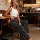 ⏳Limited-time 50% off⏰Women's Smocked High Waist Wide Leg Pants👖