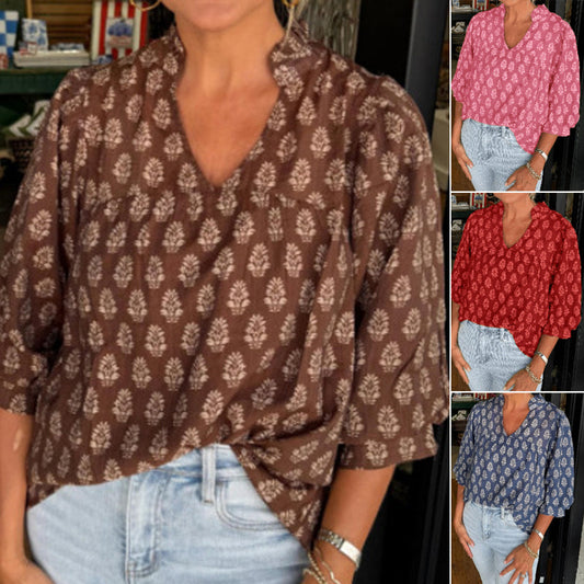 🎁2026 New Arrivals 50% OFF💥Women's Casual Flowy Printed Top
