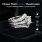 🎁2026 New Arrivals 50% OFF💥Women's Princess Cut Cubic Zirconia Filled Ring – Pave Setting, Multi-Layer Band, Sparkle ✨