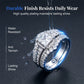 🎁2026 New Arrivals 50% OFF💥Women's Princess Cut Cubic Zirconia Filled Ring – Pave Setting, Multi-Layer Band, Sparkle ✨