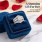 🎁2026 New Arrivals 50% OFF💥Women's Princess Cut Cubic Zirconia Filled Ring – Pave Setting, Multi-Layer Band, Sparkle ✨
