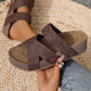 🎁2026 New Arrivals 50% OFF💥Women's Criss-Cross Woven Strap Wedge Sandals – Comfortable, Stylish & Perfect for Summer Days ☀️