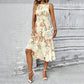 🎁2026 New Arrivals 50% OFF💥Women’s Sleeveless Floral Print Casual Dress – Smocked Bodice, Tiered Skirt, Midi Length ✨
