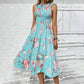 🎁2026 New Arrivals 50% OFF💥Women’s Sleeveless Floral Print Casual Dress – Smocked Bodice, Tiered Skirt, Midi Length ✨