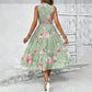 🎁2026 New Arrivals 50% OFF💥Women’s Sleeveless Floral Print Casual Dress – Smocked Bodice, Tiered Skirt, Midi Length ✨