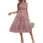 🎁2026 New Arrivals 50% OFF💥Women’s Sleeveless Floral Print Casual Dress – Smocked Bodice, Tiered Skirt, Midi Length ✨