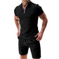 🎁2026 New Arrivals 50% OFF💥Summer Zip-Neck Shirt & Shorts Set – Breathable, Lightweight & Effortlessly Stylish ☀️🌬️🔥【Limited Time】