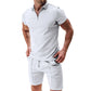 🎁2026 New Arrivals 50% OFF💥Summer Zip-Neck Shirt & Shorts Set – Breathable, Lightweight & Effortlessly Stylish ☀️🌬️🔥【Limited Time】