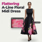 🎁2026 New Arrivals 50% OFF🌸Elegant Sleeveless A-Line Midi Dress with Floral Print👗❤️