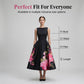 🎁2026 New Arrivals 50% OFF🌸Elegant Sleeveless A-Line Midi Dress with Floral Print👗❤️