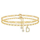 ⏳Time-Limited Special⏰Layered Gold Ankle Bracelet for Women – Rhinestone, Adjustable, Beach Jewelry 🏖️