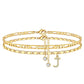⏳Time-Limited Special⏰Layered Gold Ankle Bracelet for Women – Rhinestone, Adjustable, Beach Jewelry 🏖️
