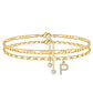 ⏳Time-Limited Special⏰Layered Gold Ankle Bracelet for Women – Rhinestone, Adjustable, Beach Jewelry 🏖️
