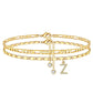 ⏳Time-Limited Special⏰Layered Gold Ankle Bracelet for Women – Rhinestone, Adjustable, Beach Jewelry 🏖️