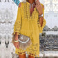 📢📢50% OFF !! ⏰Women's Loose Cotton Linen Embroidered Dress🌸👗