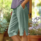 🎁2026 New Arrivals 50% OFF💥Women's Casual Solid Color Pocket Capri Pants