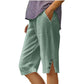 🎁2026 New Arrivals 50% OFF💥Women's Casual Solid Color Pocket Capri Pants