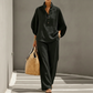 🎁2026 New Arrivals 50% OFF💥Women's Stand-Up Collar Top & Wide-Leg Pants Set