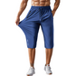🩳50% OFF NOW! 🏃 Men's Quick-Dry Sports Capri Pants – Stretchy & Breathable with Secure Zipper Pockets – Elastic Waist & Versatile Fit 🧘‍♂️