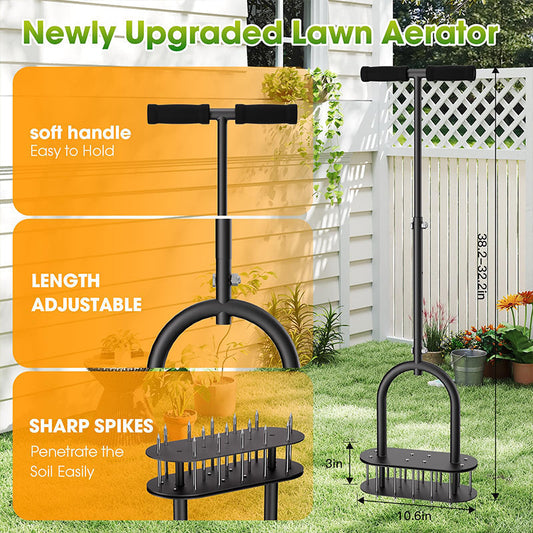 🎁2026 New Arrivals 50% OFF💥 Heavy-Duty Lawn Coring Aerator – Removes soil plugs & boosts root growth 🌱🏡【Limited Time】