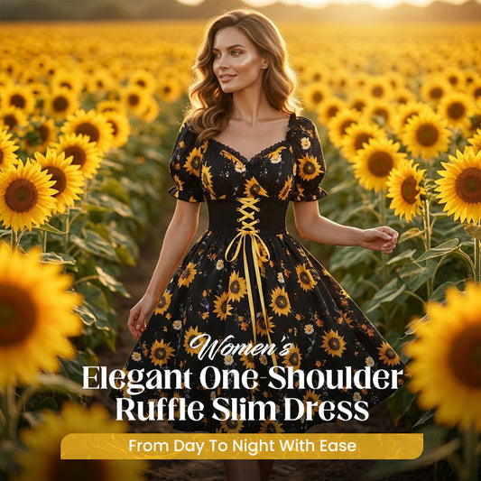 🎁2026 New Arrivals 50% OFF💥Women’s Print Puff Sleeve Dress – Perfect for Summer Days 🌸☀️【Limited Offer】