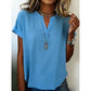 🎁2026 New Arrivals 50% OFF💥Women's Casual V-Neck Short Sleeve Top