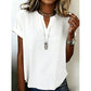 🎁2026 New Arrivals 50% OFF💥Women's Casual V-Neck Short Sleeve Top