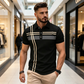🎁2026 New Arrivals 50% OFF💥Men's Striped Short Sleeve Collared Top🌿