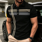 🎁2026 New Arrivals 50% OFF💥Men's Striped Short Sleeve Collared Top🌿