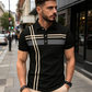 🎁2026 New Arrivals 50% OFF💥Men's Striped Short Sleeve Collared Top🌿