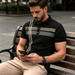 🎁2026 New Arrivals 50% OFF💥Men's Striped Short Sleeve Collared Top🌿